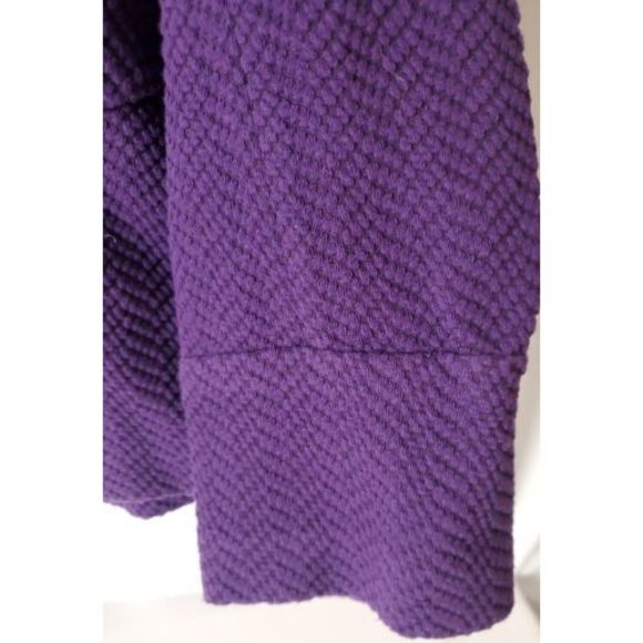 Joan Rivers‎ Women's Size Small Purple Pea Coat Long Sleeve Lined Gold Buttons - Picture 5 of 13